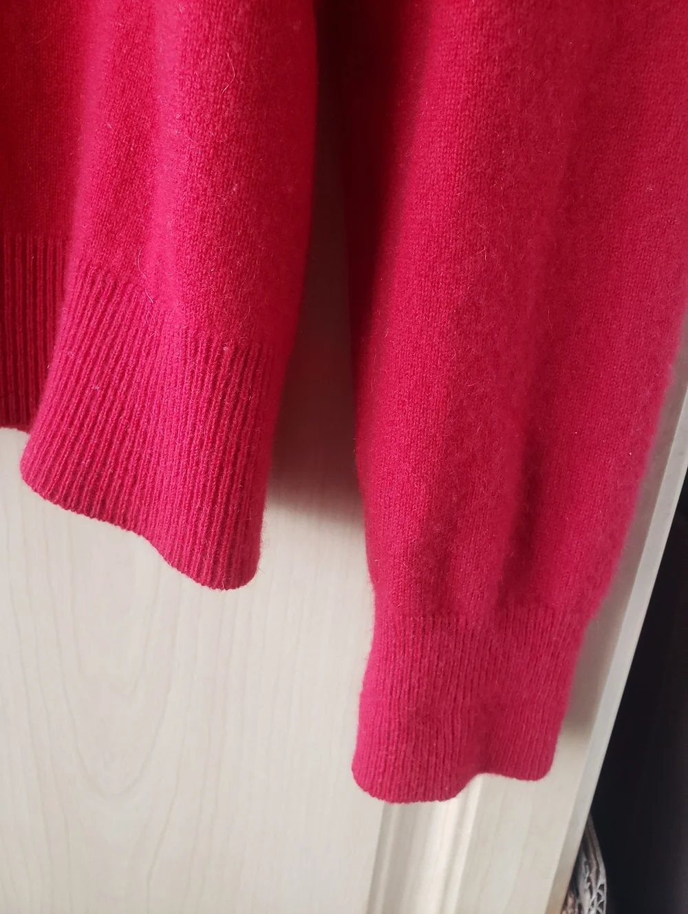 Lands' End 100% Cashmere Red Turtleneck Sweater 6/8 - Picture 2 of 8